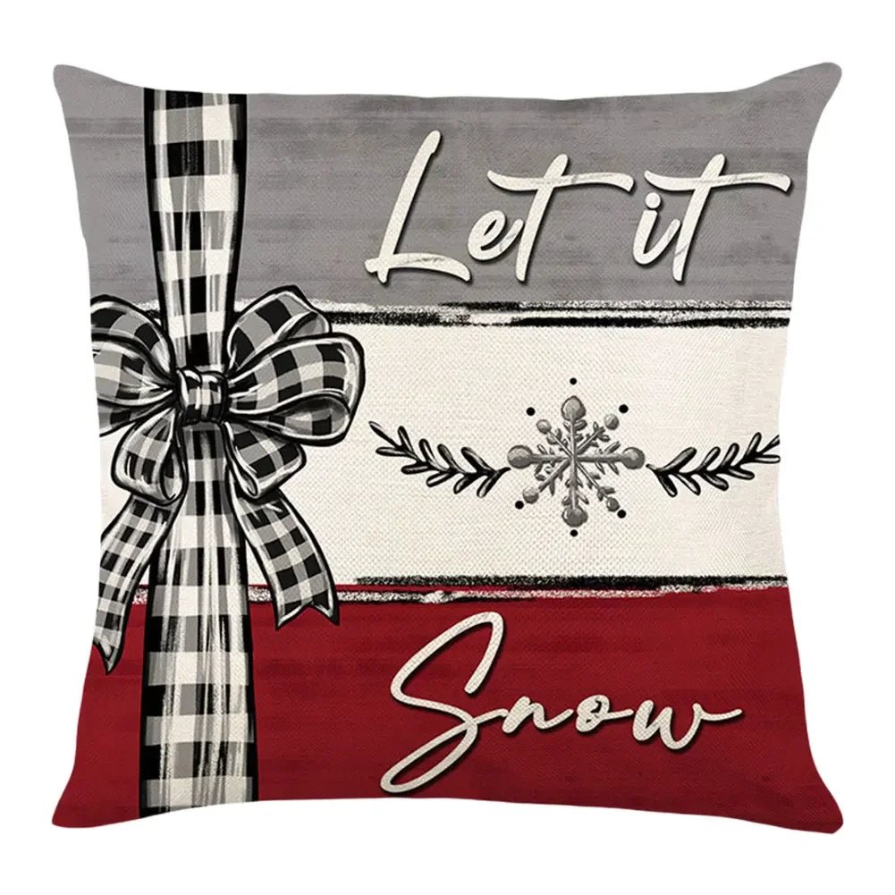 Christmas Linen Cushion Covers Enhance Your Home with Festive and Durable Design for Cozy Winter Decor - silverfoxgoods